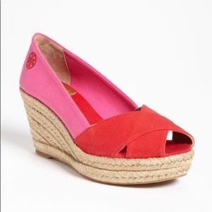 Tory Burch Espadrilles Wedges - Color Block